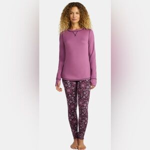 Cuddl Duds Women's Purple Base Layer Set